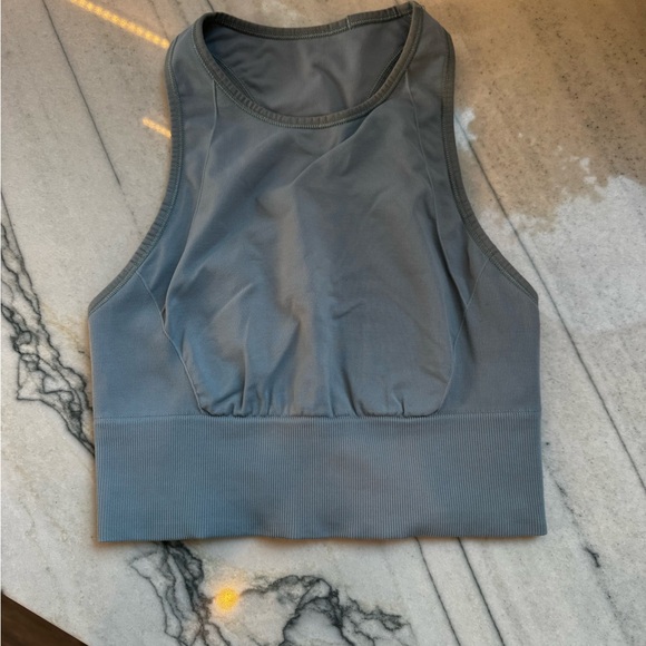 Lululemon Ebb To Train Blue Sports Bra Size 4 Chambray - Picture 2 of 4